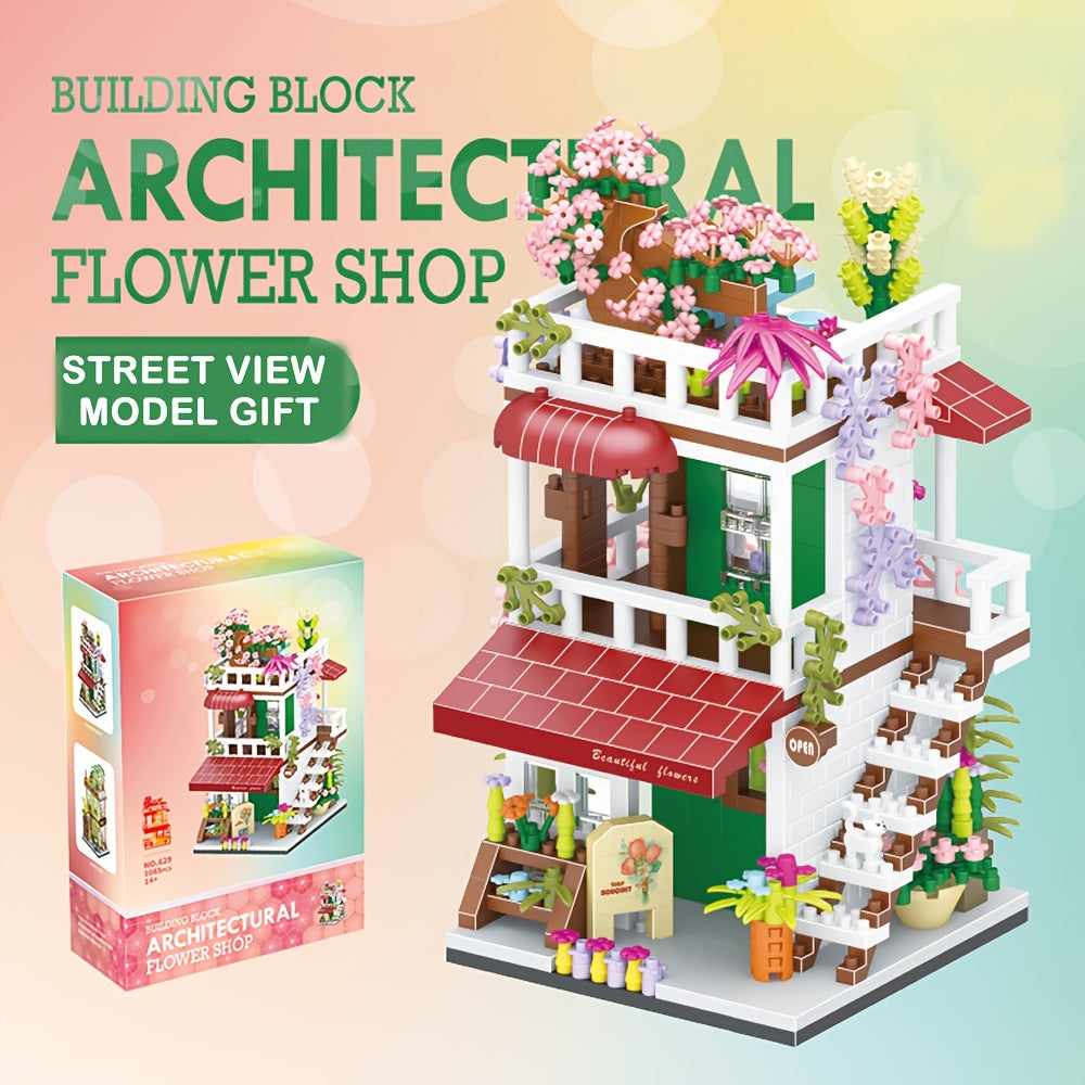 Street View Building Model Creative Blocks Ornaments Decoration