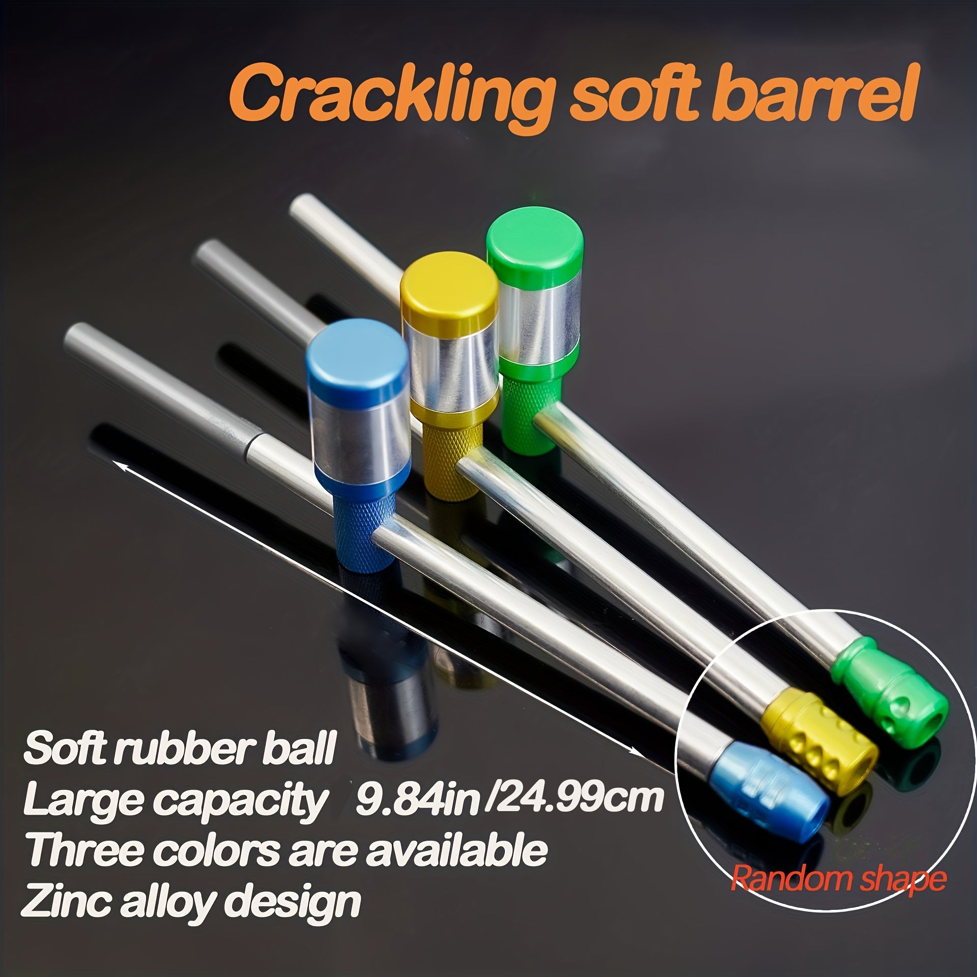 Alloy Bottle Crackling Tube Rubber Ball Funny Toy