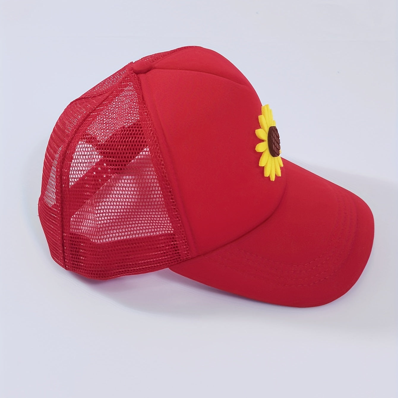 Sunflower Decor Mesh Baseball Cap Unisex Trucker Hat Lightweight Sports Dad Hats