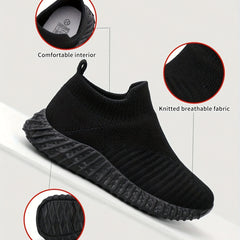 Boy's Breathable Slip On Sock Shoes Non Slip Sneakers