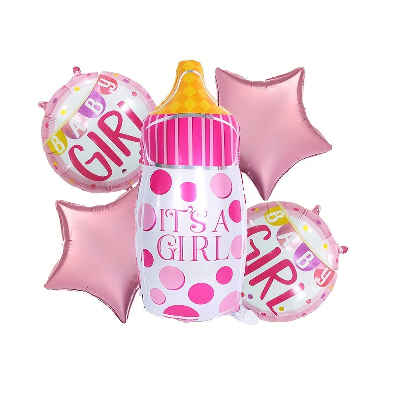 5pcs Boys Girls Feet Balloons Bottle Kids Birthday Party Gender Reveal Balloons