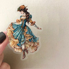 50pcs Vintage Medieval Court Dress Stickers for DIY Craft