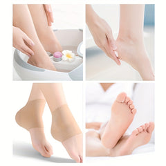 Silicone Cotton Gel Heel Socks for Dry Cracked Foot