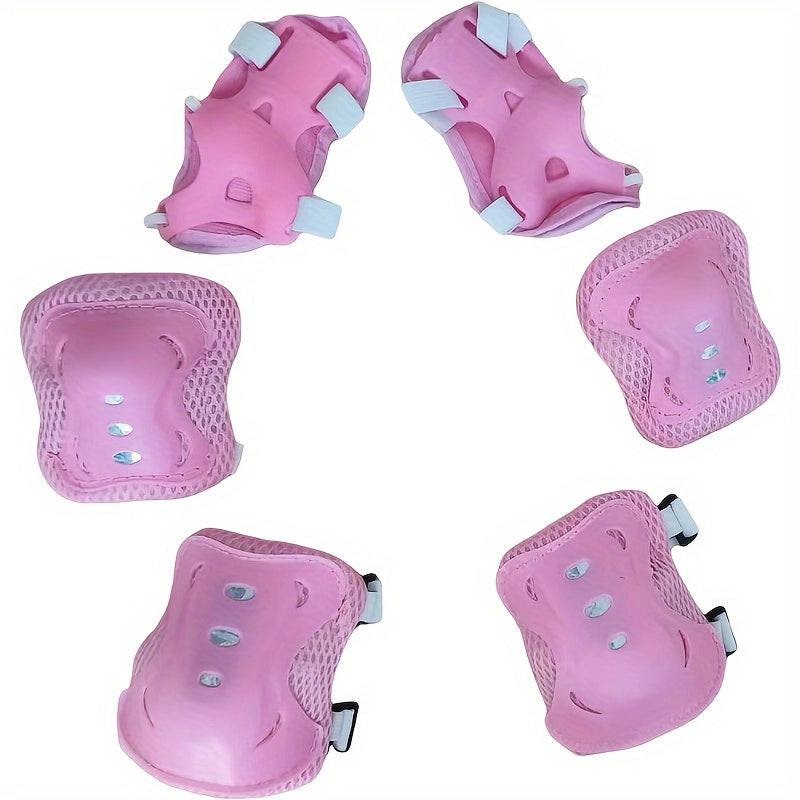 6pcs Kids Roller Skating Knee Pads Set PP Material