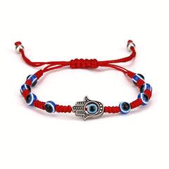 Devil's Eye Theme Braided Anklet Adjustable Ankle Bracelet