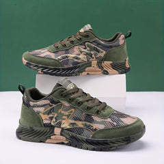 Men's Camo Lace up Sneakers Breathable Athletic Shoes