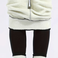 Plush Thermal Pants Comfy Slim Elastic Tights for Winter