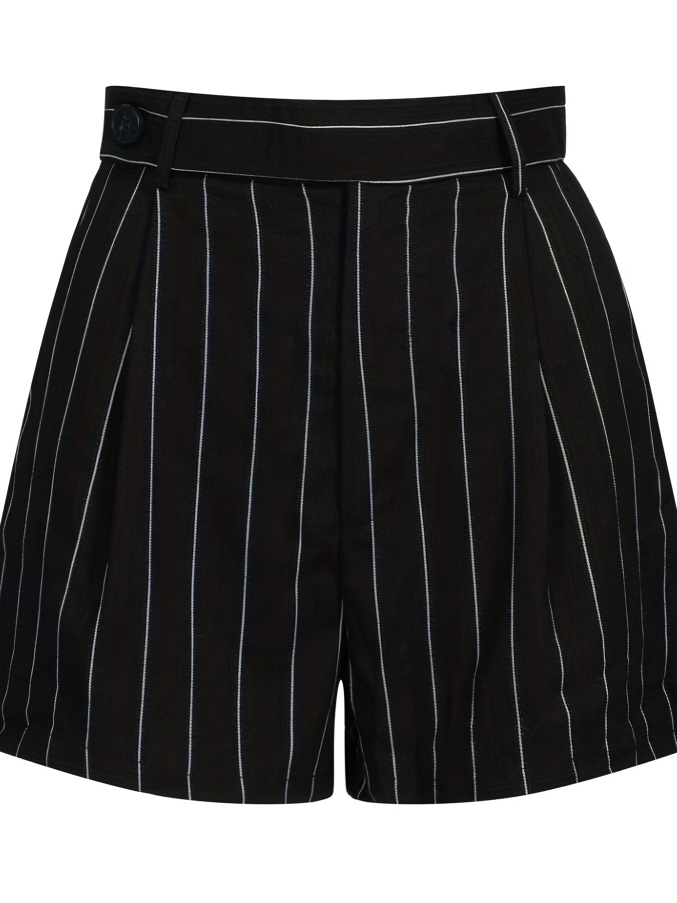 Striped Print High Waist Summer Shorts Women's Clothing