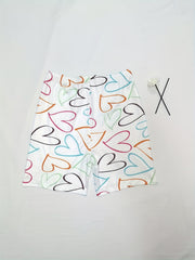 Heart Print High Waist Shorts Slim Elastic Shorts