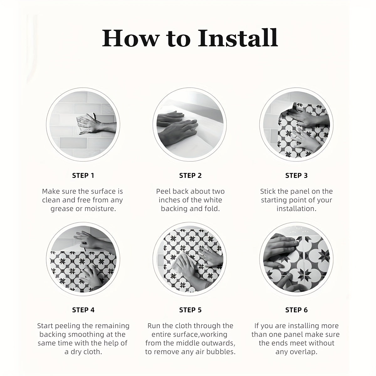 9pcs Mediterranean Style Matte Thickened Waterproof Stickers Vinyl Adhesive Remo