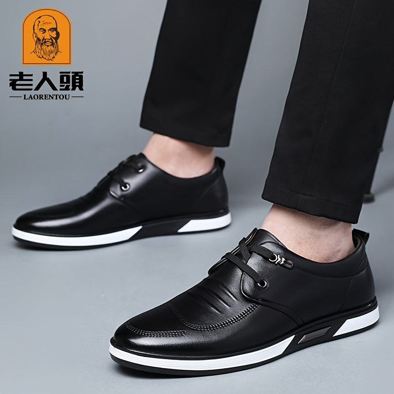 LAORENTOU Men's Leather Dress Shoes Casual Oxford Shoes