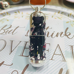 Bear Aluminum Keychain Keyring Waterproof Pill Storage Box