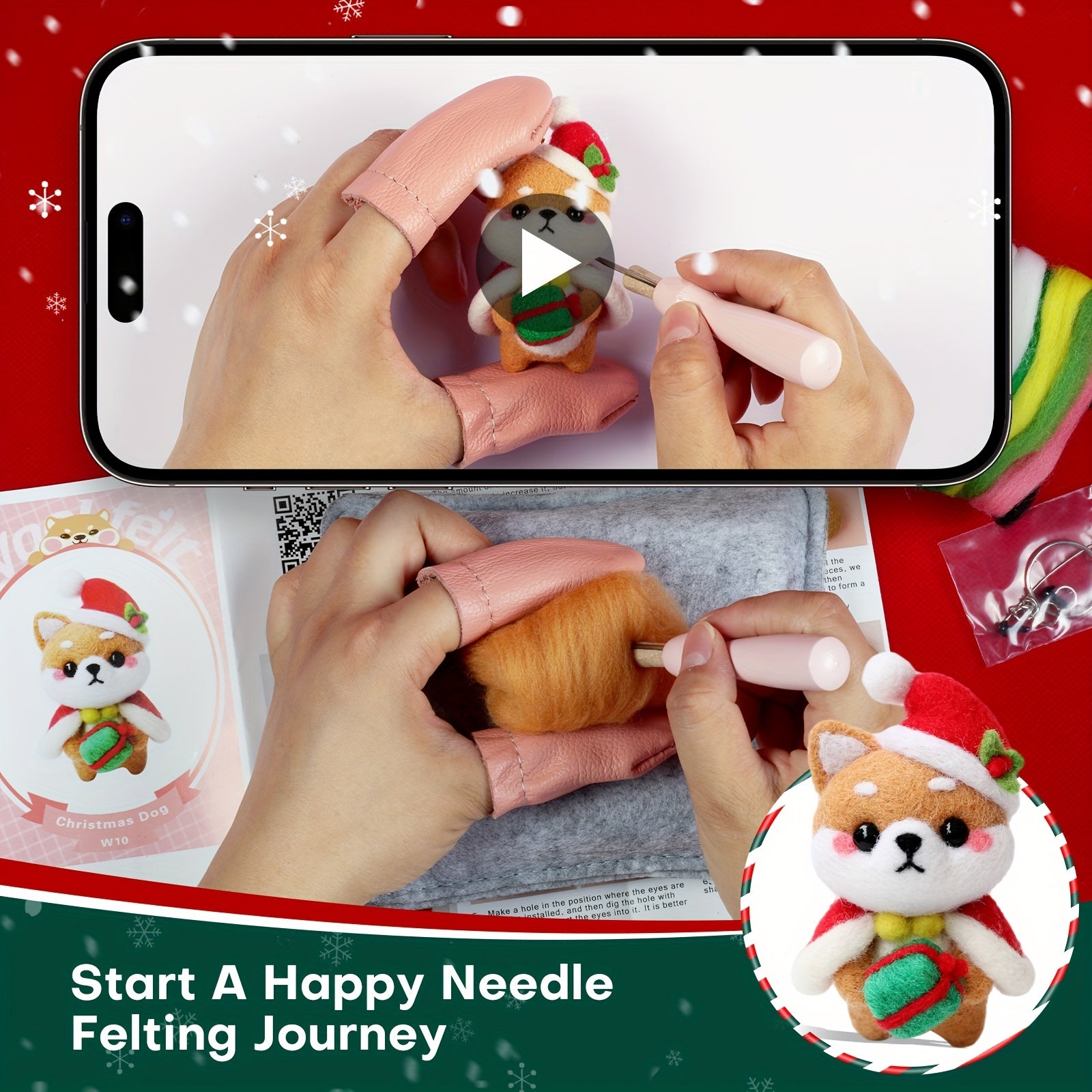 Wool Felt Kit Hand Christmas Decoration Material Package