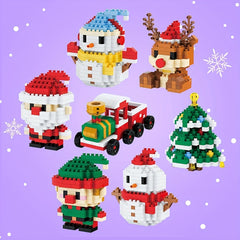 Christmas Building Blocks Toys Santa Elf Train Snowman Tree Reindeer
