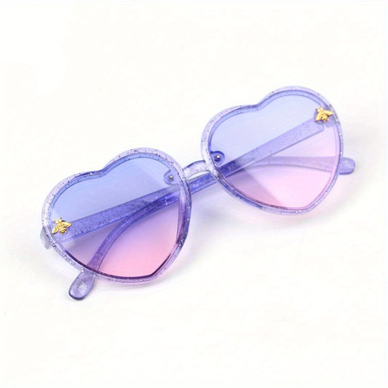 Girls Heart Shaped Sunglasses for UV Protection