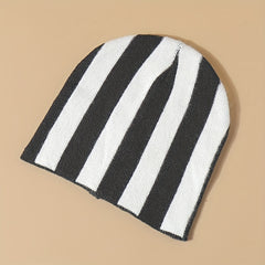 Y2K Striped Woolen Hat for Men and Women