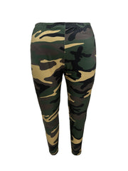 Camo Print One Shoulder Top & Pants Set