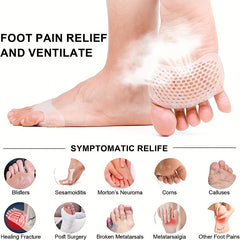 2Pairs Gel Ball Foot Pads for High Heels Pain Relief Insoles