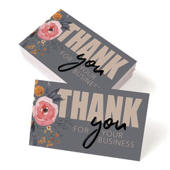 50pcs Thank You For Your Support Cards Handwritten Lettering Small Business Card