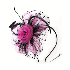 Faux Feather Headband Tea Party Cocktail Piece