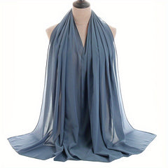 Pearl Chiffon Pullover Headscarf Malaysian Gauze Long Scarf