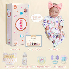 20 Inch Reborn Youngsters Doll Soft Vinyl Lifelike Doll with Pink Onesie