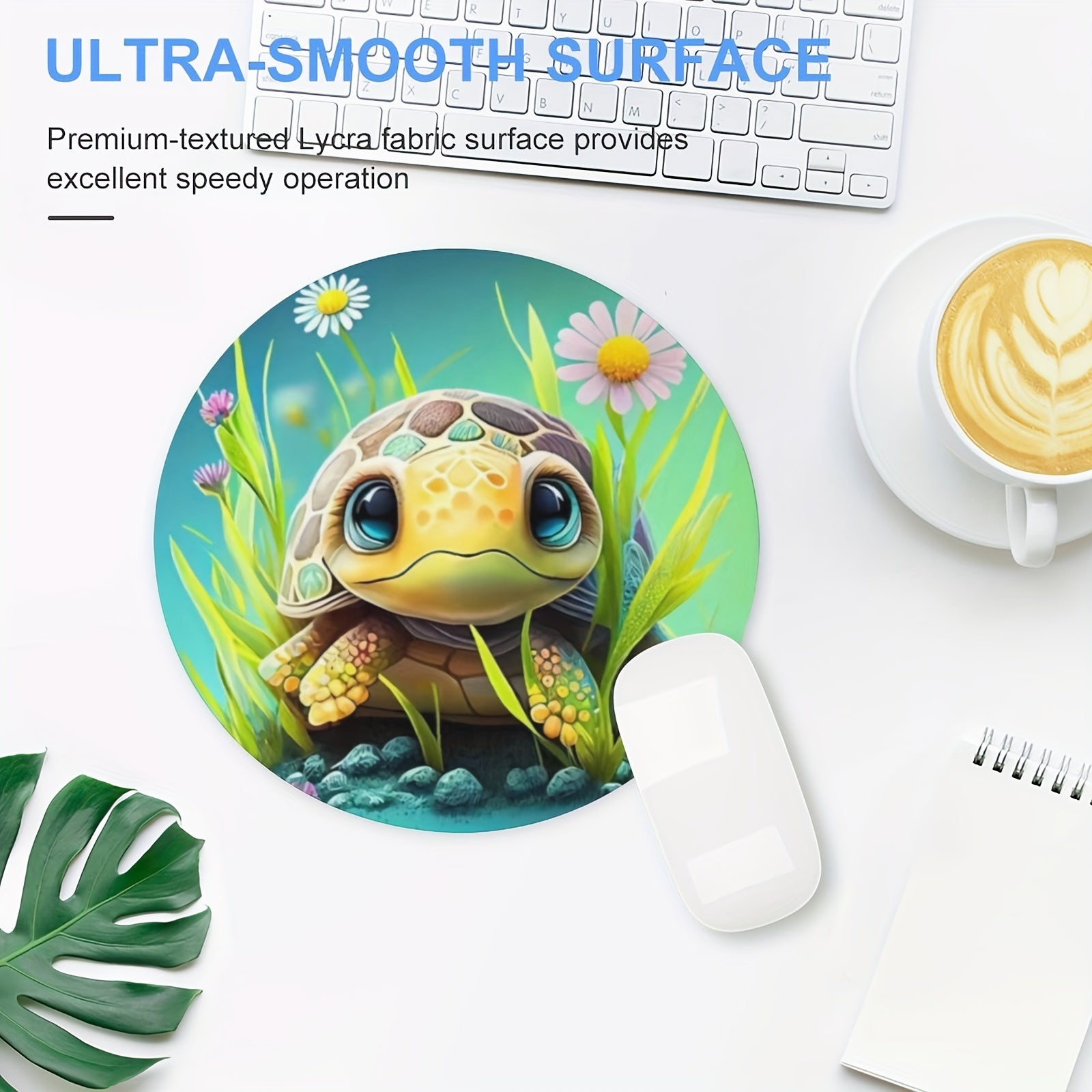 Cartoon Turtle Gaming Mouse Pad Non slip Rubber Base Waterproof Mouse Pad