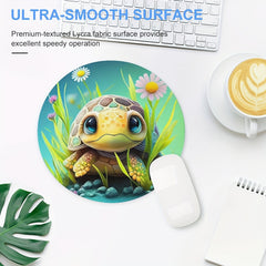 Cartoon Turtle Gaming Mouse Pad Non slip Rubber Base Waterproof Mouse Pad