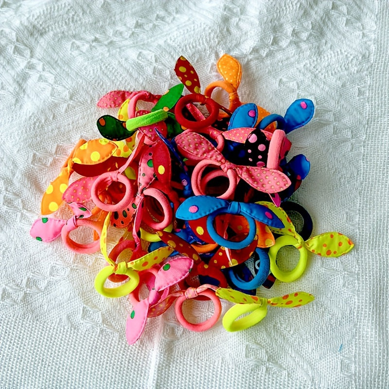 20pcs Rabbit Ears Hair Accessories Hair Ties For Kids
