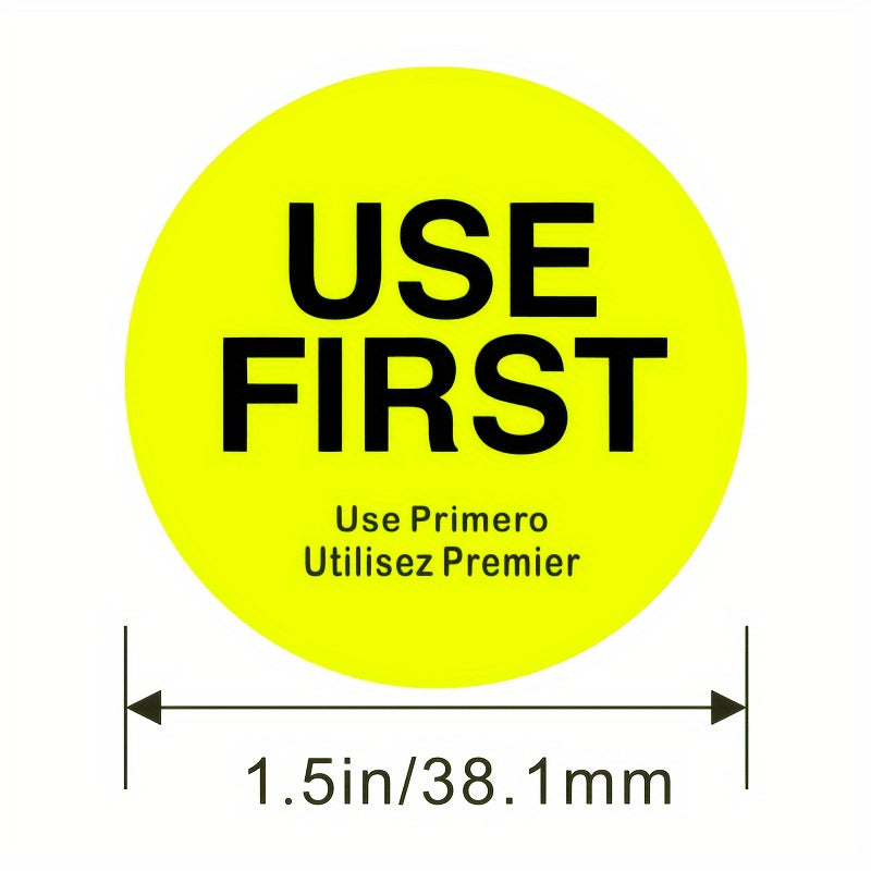 500pcs 3 Use First Inventory Control Labels Permanent Adhesive