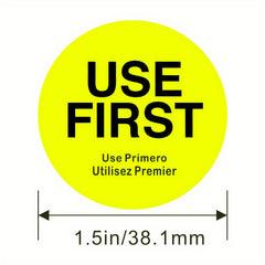 500pcs 3 Use First Inventory Control Labels Permanent Adhesive