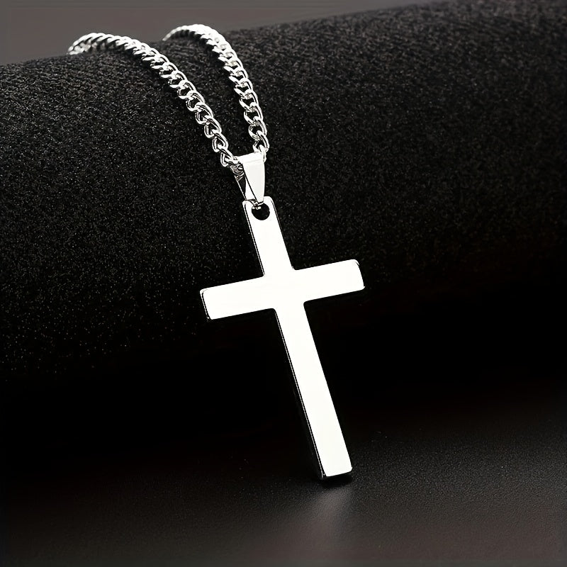 Y2K Jewelry Stainless Steel Cross Pendant Necklace