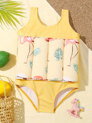 Kids Short Sleeve One Piece Swimsuit