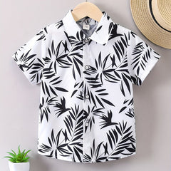 Boys Tropical Graphic Button Shirt