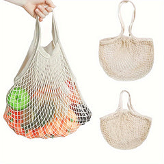 Reusable Fruit String Grocery Shopper Cotton Tote Bag