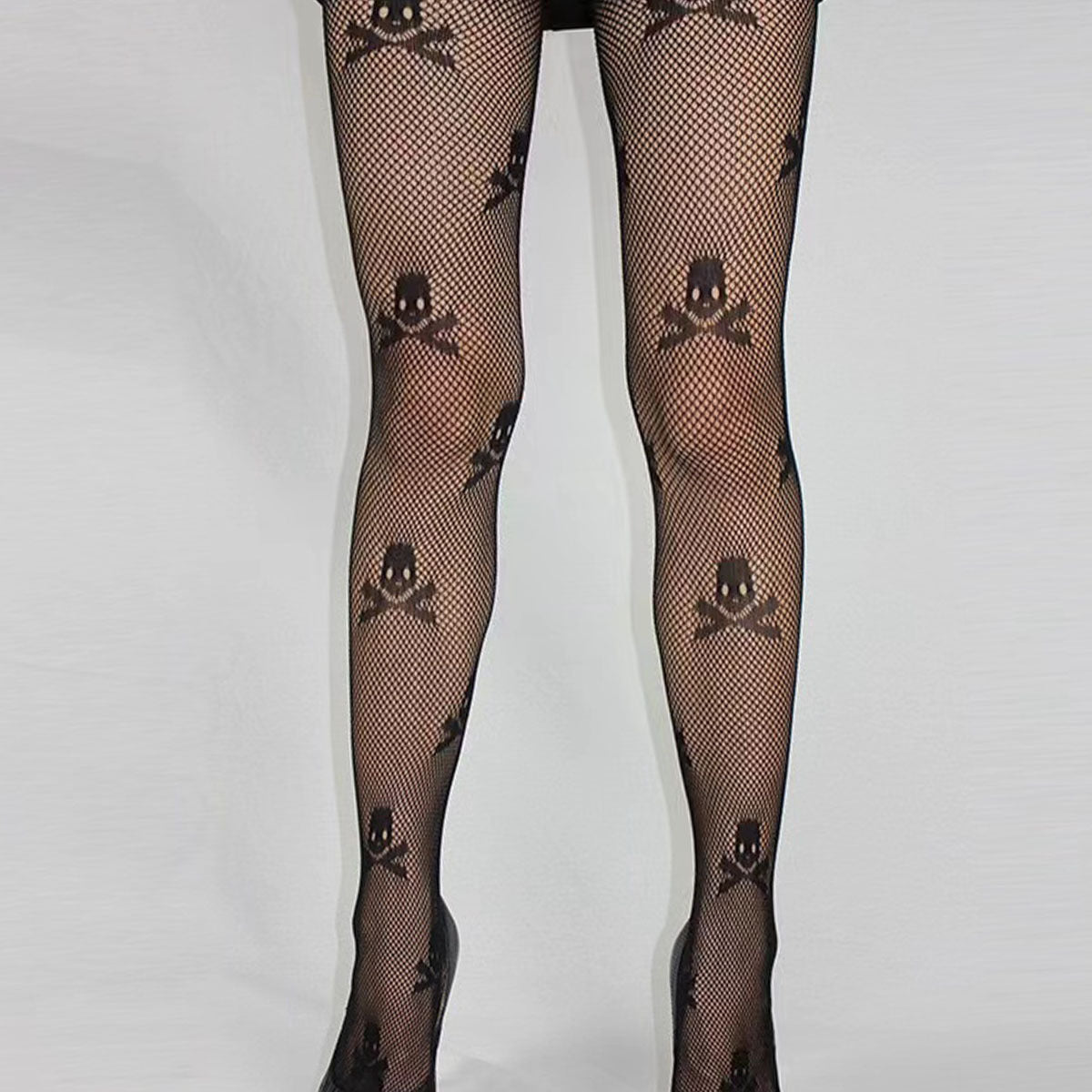 Women's Skull Pattern Fishnet Stockings Tights