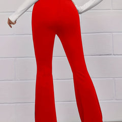 Sports Pants Women's Plus Solid High Rise Hip Lifting Yoga Pants