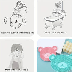 Baby Shampoo Brush Silicone Bath Massager