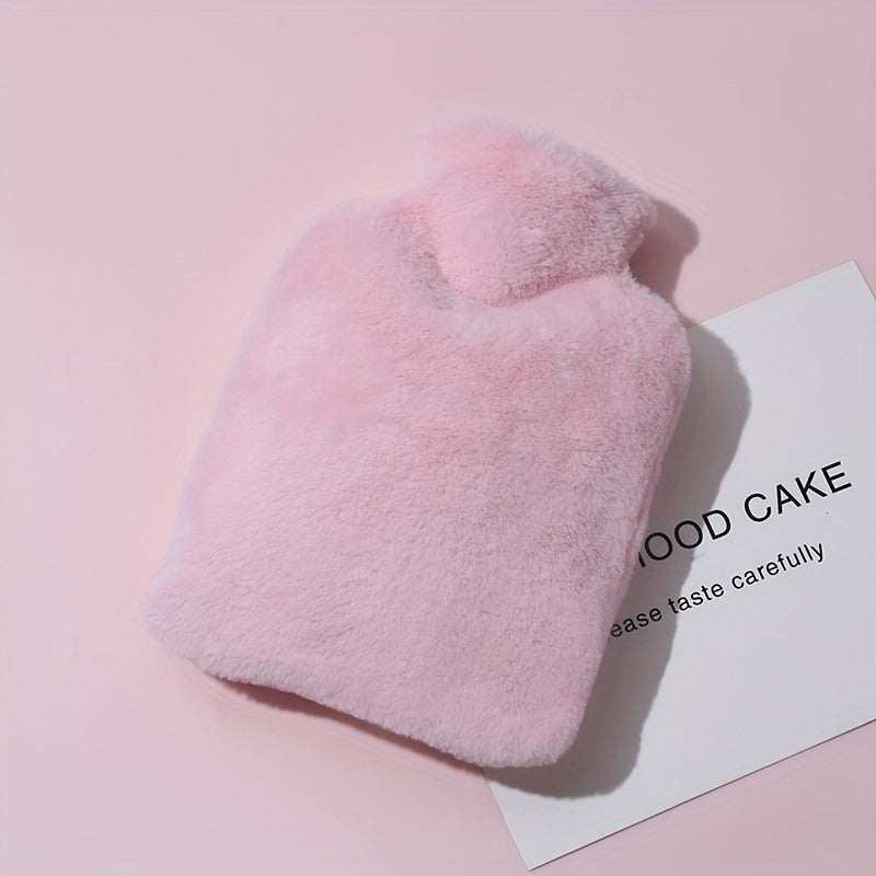 Portable Hot Water Bag with Plush Cover Large Capacity PVC Hand Warmer