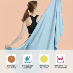Double Sided Velvet Beach Towel Sports Towel Quick Drying