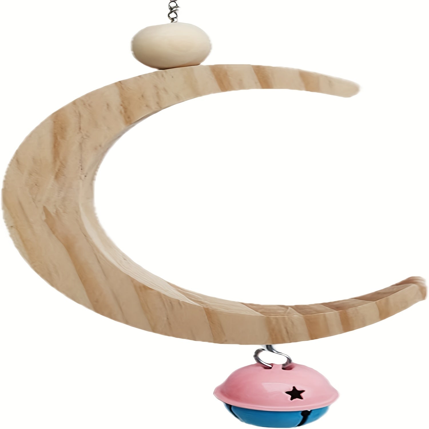 Bird Toy Parakeet Wood Swing Hanging Ring Chew Parrot Toys