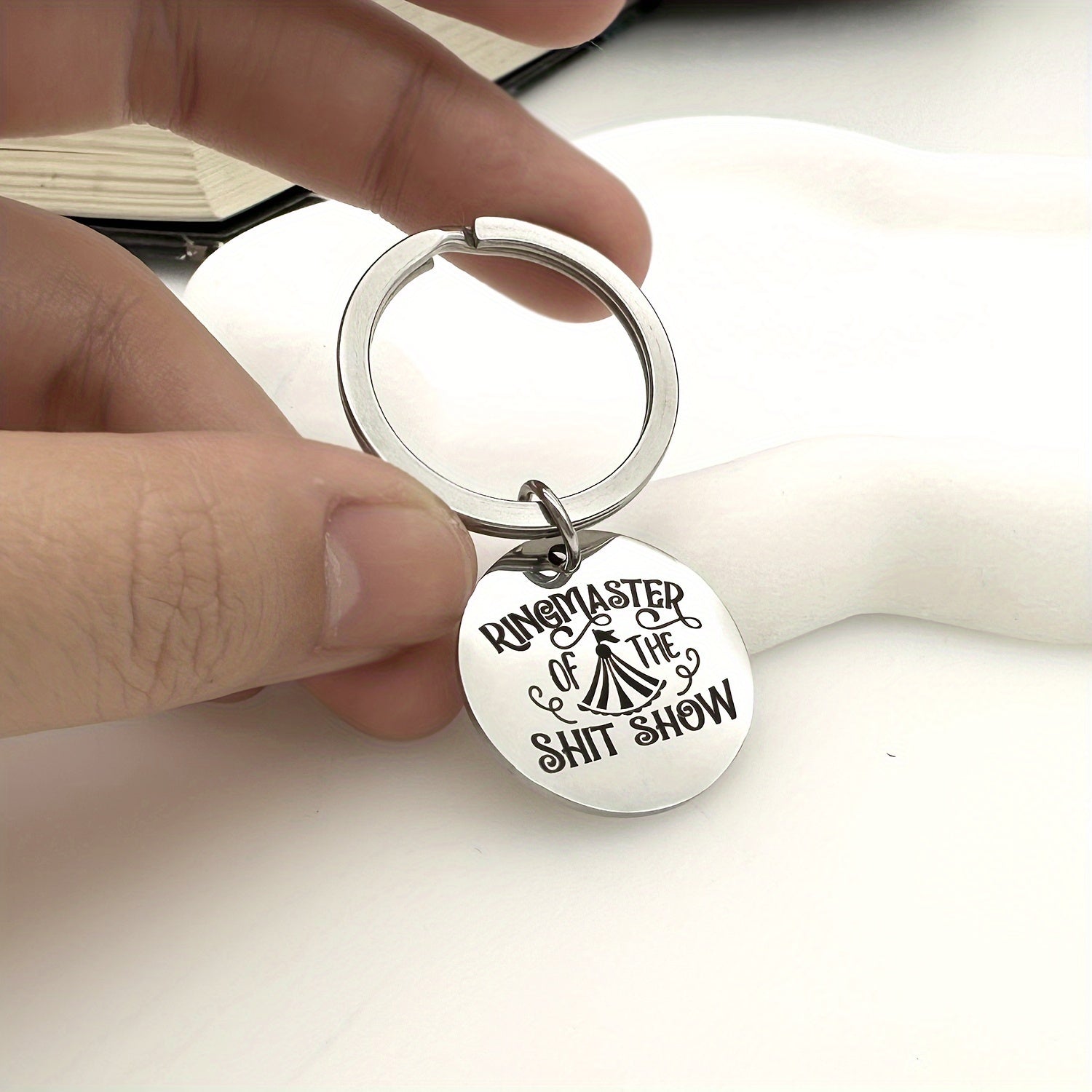 Letter Printed Keychain Backpack Purse Decoration Pendant