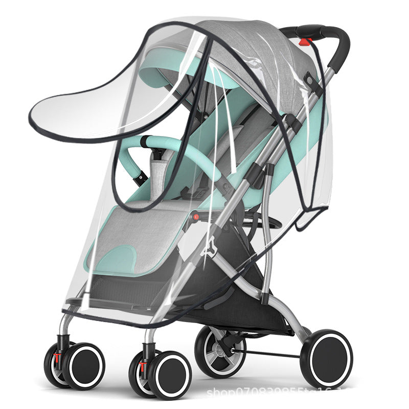 Stroller Rain Cover Universal Baby Travel Weather Shield Windproof Waterproof