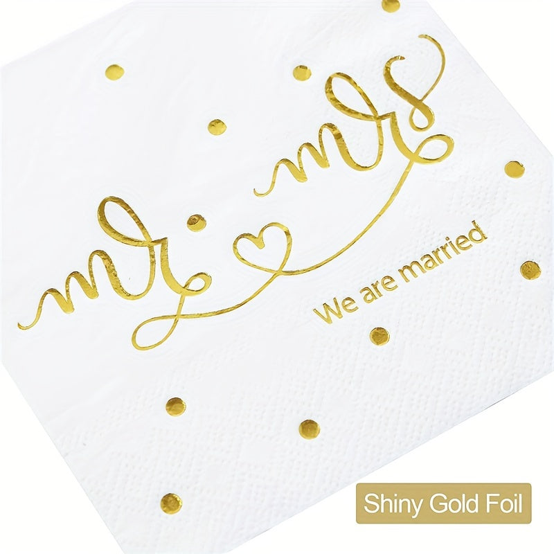 20pcs Wedding Cocktail Beverage Napkins for Table Decor