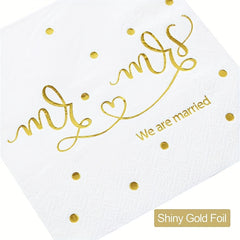 20pcs Wedding Cocktail Beverage Napkins for Table Decor
