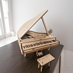 3D Wooden Puzzle Piano DIY Handcrafted Relax Gift for Adults