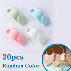 20pcs Heavy Duty Cascading Hanger Extension Hooks with Plastic Hanger Connectors