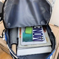 Letters Graffiti Pattern Backpack Schoolbag Large Capacity Rucksack