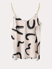 Chain Strap Cami Top Summer Casual Spaghetti Strap
