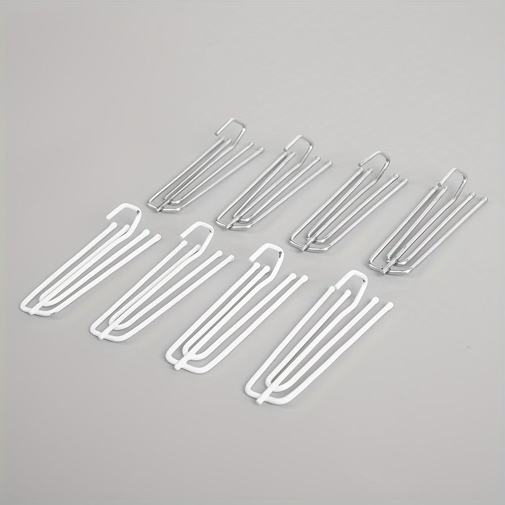15pcs Metal Pinch Pleat Hooks Curtain Cloth Ring Pleater Tape Hooks
